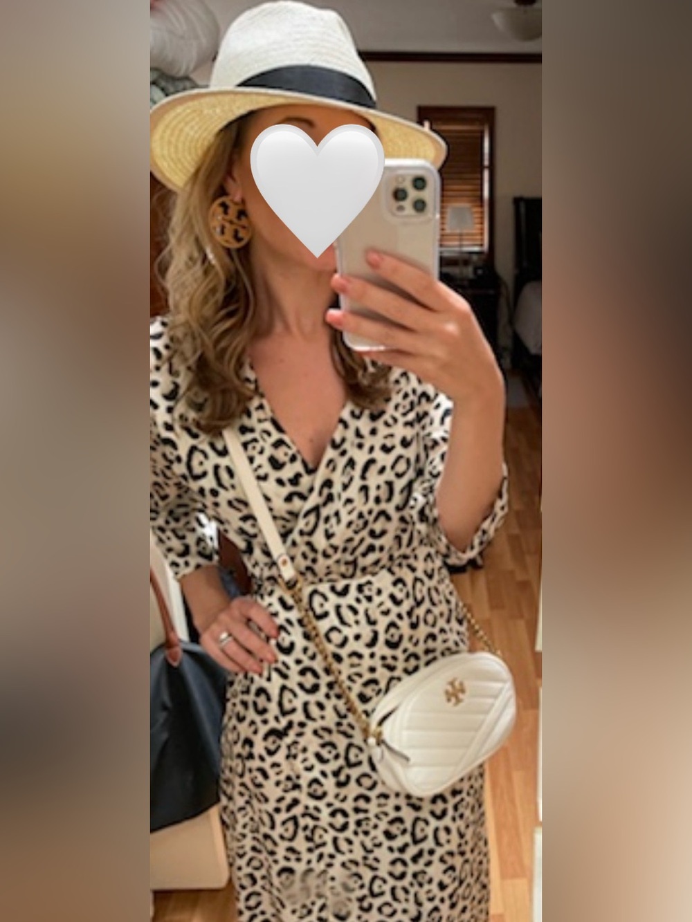 Zara Cream and Black Leopard Midi Dress